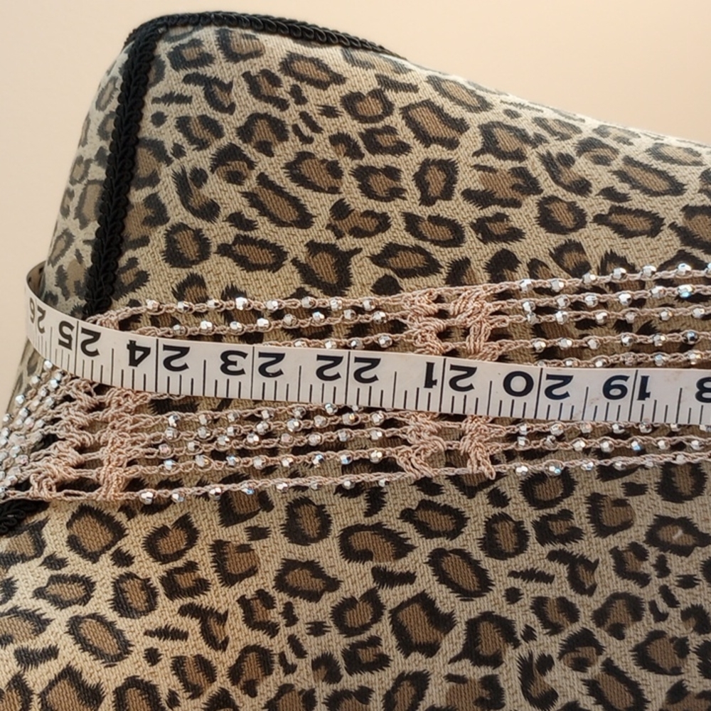 Crocheted Infinity Scarf necklace with silver beading - Picture 3 of 4